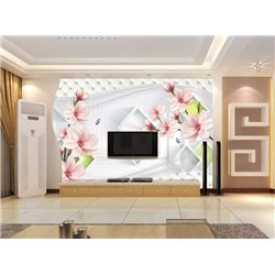 Розовые цветы на ветвях - 3D фотообои|3D цветы - Модульная картины, Репродукции, Декоративные панно, Декор стен