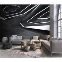 Портреты картины репродукции на заказ - Серые грани - 3D фотообои|3D расширяющие пространство