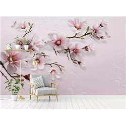 Цветки вишни - 3D фотообои|3D цветы - Модульная картины, Репродукции, Декоративные панно, Декор стен