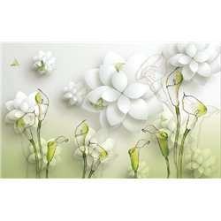 Нарисованные калы - 3D фотообои|3D цветы - Модульная картины, Репродукции, Декоративные панно, Декор стен