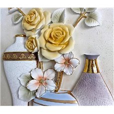Картина на холсте по фото Модульные картины Печать портретов на холсте Старинные вазы - 3D фотообои|3D цветы