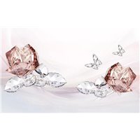 Портреты картины репродукции на заказ - Блеск роз - 3D фотообои|3D цветы