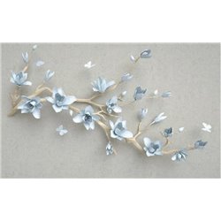 Ветка голубых цветов - 3D фотообои|3D цветы - Модульная картины, Репродукции, Декоративные панно, Декор стен