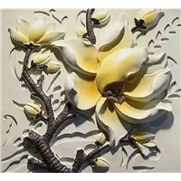 Портреты картины репродукции на заказ - Крупные орхидеи - 3D фотообои|3D цветы