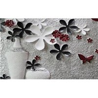 Портреты картины репродукции на заказ - Белая ваза - 3D фотообои|3D цветы