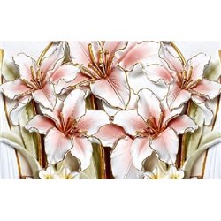 Букет лилий - 3D фотообои|3D цветы - Модульная картины, Репродукции, Декоративные панно, Декор стен