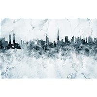 Портреты картины репродукции на заказ - Серый город - 3D фотообои|3Д обои для зала