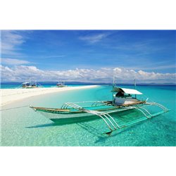 Лодка на берегу моря - Фотообои Море - Модульная картины, Репродукции, Декоративные панно, Декор стен