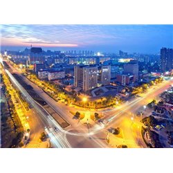 Вечерний город - Фотообои Современный город - Модульная картины, Репродукции, Декоративные панно, Декор стен