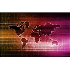 Картина на холсте по фото Модульные картины Печать портретов на холсте Цифровой мир - Фотообои карта мира