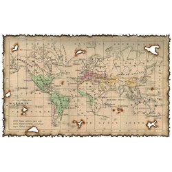 Прожженная карта - Фотообои карта мира - Модульная картины, Репродукции, Декоративные панно, Декор стен
