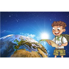 Картина на холсте по фото Модульные картины Печать портретов на холсте Неизведанные места на планете - Фотообои детские