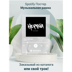 Нервы- Кофе мой друг - постер Spotify - Модульная картины, Репродукции, Декоративные панно, Декор стен