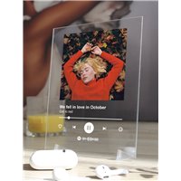 Портреты картины репродукции на заказ - Girl in red-We fell in love in October - постер Spotify
