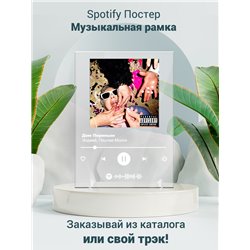 Элджей, Пошлая Молли - Дом Периньон - постер Spotify - Модульная картины, Репродукции, Декоративные панно, Декор стен