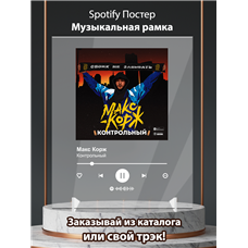 Картина на холсте по фото Модульные картины Печать портретов на холсте Макс Корж - Контрольный - постер Spotify