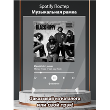 Картина на холсте по фото Модульные картины Печать портретов на холсте Kendrick Lamar - Money Trees (Feat. Jay Rock) - постер Spotify