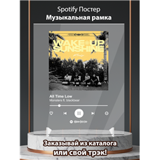 Картина на холсте по фото Модульные картины Печать портретов на холсте All Time Low Monsters ft. blackbear - постер Spotify