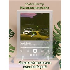 Картина на холсте по фото Модульные картины Печать портретов на холсте HIGHEST IN THE ROOM исполнителя Travic Scott из альбома JAC - постер Spotify