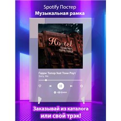 Гарри Топор feat Тони Раут - Sorry,Ma - постер Spotify - Модульная картины, Репродукции, Декоративные панно, Декор стен