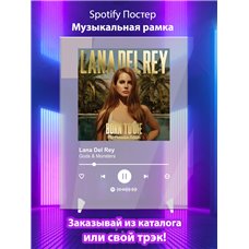 Картина на холсте по фото Модульные картины Печать портретов на холсте Lana Del Rey - Gods Monsters - постер Spotify