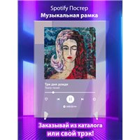Портреты картины репродукции на заказ - Театр теней -Три дня дождя - постер Spotify