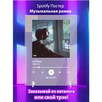 Портреты картины репродукции на заказ - Lil Peep - Hate me - постер Spotify