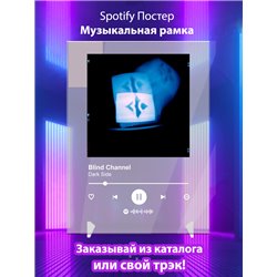 Blind Channel - Dark Side - постер Spotify - Модульная картины, Репродукции, Декоративные панно, Декор стен