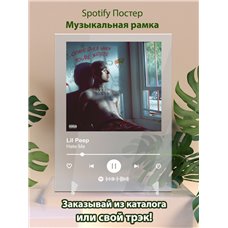 Картина на холсте по фото Модульные картины Печать портретов на холсте Lil Peep - Hate me - постер Spotify