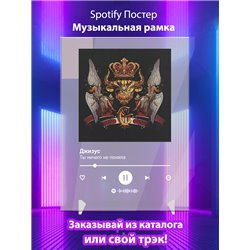 Джизус - Ты ничего не поняла - постер Spotify - Модульная картины, Репродукции, Декоративные панно, Декор стен