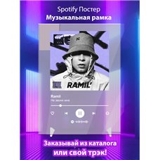 Картина на холсте по фото Модульные картины Печать портретов на холсте Ramil - Не звони мне - постер Spotify
