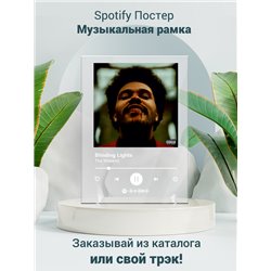 The Weeknd - Blinding Lights - постер Spotify - Модульная картины, Репродукции, Декоративные панно, Декор стен