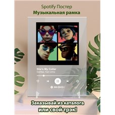 Картина на холсте по фото Модульные картины Печать портретов на холсте Gorillaz - Shes My Collar (feat. Kali Uchis) - постер Spotify