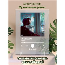 Картина на холсте по фото Модульные картины Печать портретов на холсте Lil Peep - Life Is Beautiful - постер Spotify