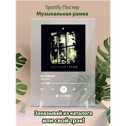 Честный - За спиной - постер Spotify - Модульная картины, Репродукции, Декоративные панно, Декор стен