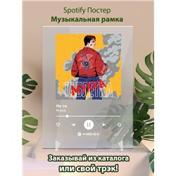 Мукка - Не та - постер Spotify - Модульная картины, Репродукции, Декоративные панно, Декор стен