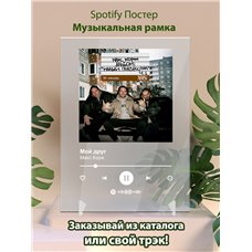 Картина на холсте по фото Модульные картины Печать портретов на холсте Макс Корж - Мой друг - постер Spotify