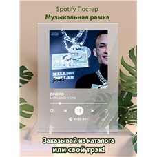 Картина на холсте по фото Модульные картины Печать портретов на холсте MORGENSHTERN - DINERO - постер Spotify