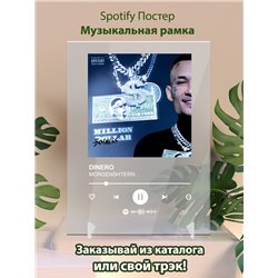 MORGENSHTERN - DINERO - постер Spotify - Модульная картины, Репродукции, Декоративные панно, Декор стен