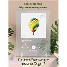 Картина на холсте по фото Модульные картины Печать портретов на холсте BTS - Young forever - постер Spotify