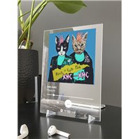 Портреты картины репродукции на заказ - кис-кис - Подруга - постер Spotify
