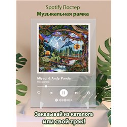 Miyagi Andy Panda - Не жалея - постер Spotify - Модульная картины, Репродукции, Декоративные панно, Декор стен