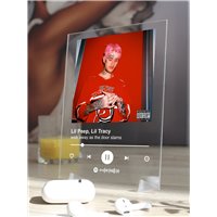 Портреты картины репродукции на заказ - Lil Peep, Lil Tracy - walk away as the door slams - постер Spotify