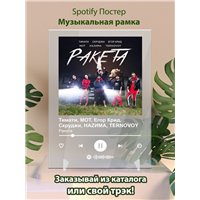 Портреты картины репродукции на заказ - Тимати, MOT, Егор Крид, Скруджи, НАZИМА, TERNOVOY - Ракета - постер Spotify