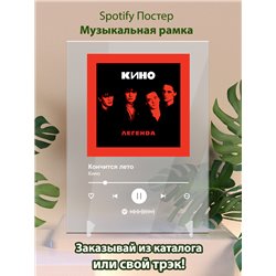 Кино - Кончится лето - постер Spotify - Модульная картины, Репродукции, Декоративные панно, Декор стен