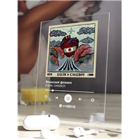 Портреты картины репродукции на заказ - ESKIN, CAKEBOY- Японский флажок - постер Spotify