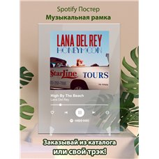 Картина на холсте по фото Модульные картины Печать портретов на холсте Lana Del Rey - High By The Beach - постер Spotify