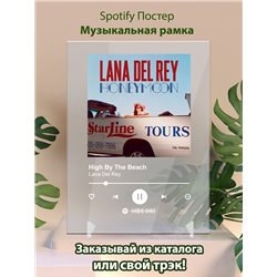 Lana Del Rey - High By The Beach - постер Spotify - Модульная картины, Репродукции, Декоративные панно, Декор стен