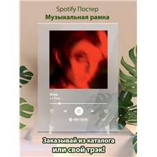 Картина на холсте по фото Модульные картины Печать портретов на холсте Lil Peep - Kiss - постер Spotify