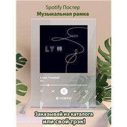 Bts - Love Yourself - постер Spotify - Модульная картины, Репродукции, Декоративные панно, Декор стен